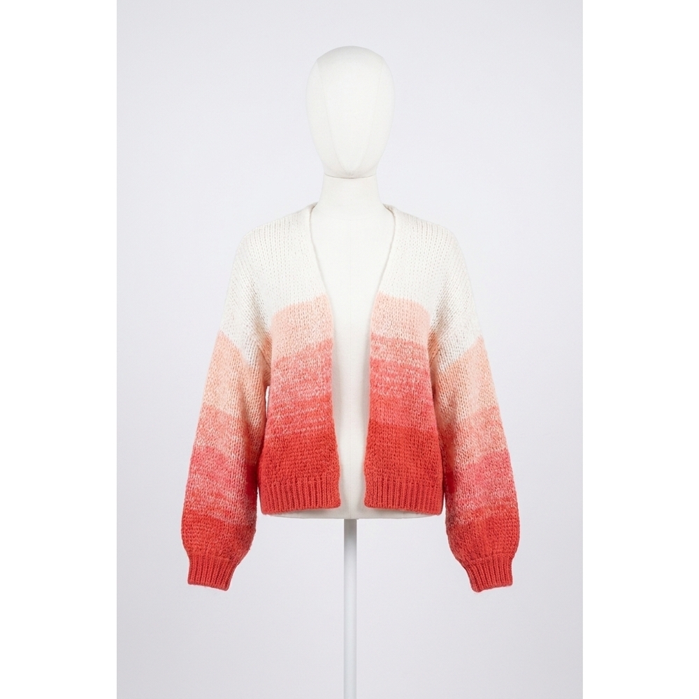 NEW ELAN loose knit cardigan sweater in red